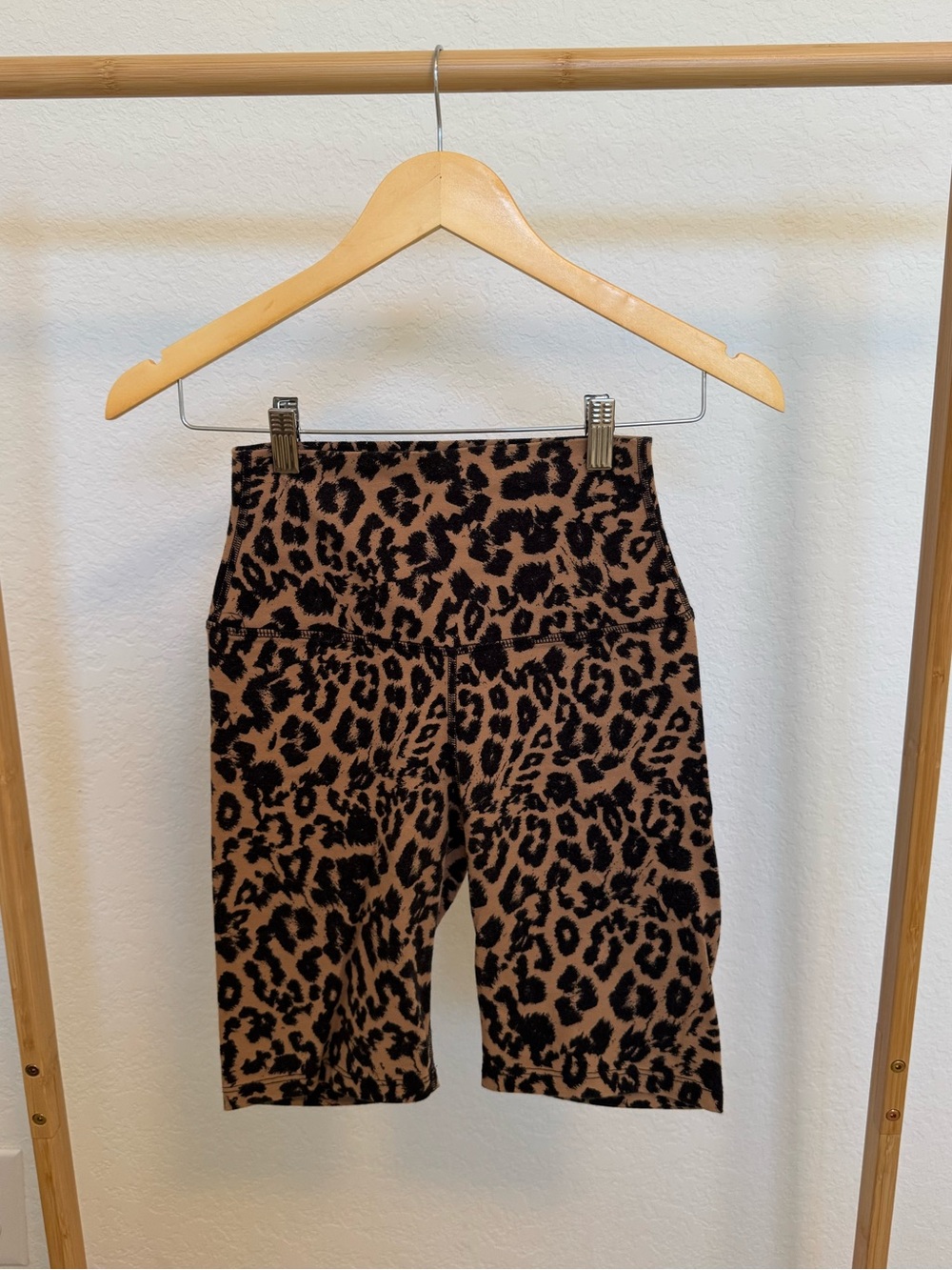 LNA leopard biker shorts